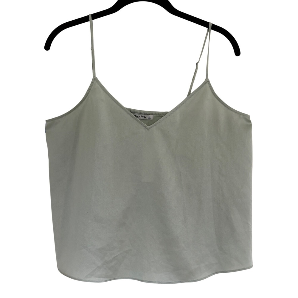 Abercrombie & Fitch Sleepwear Sage Green Satin V-Neck Cami Top Large
